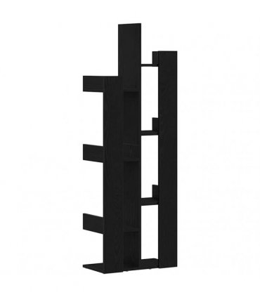 vidaXL Bookcase Black Oak 48 x 25.5 x 140 cm Engineered Wood