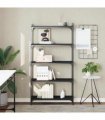 vidaXL Bookcase 5-Tier Black 80x30x154 cm Engineered Wood