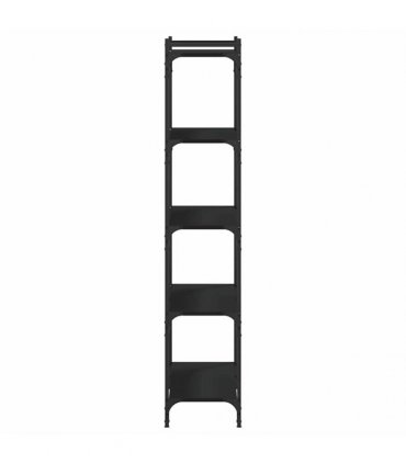 vidaXL Bookcase 5-Tier Black 80x30x154 cm Engineered Wood