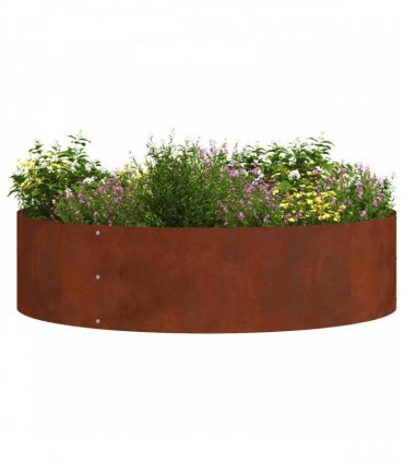 vidaXL Planter Ring 5 pcs Brown 80 x 80 x 20 cm Weathering Steel