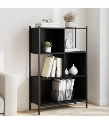 vidaXL Bookcase Black 72x28x109 cm Engineered Wood
