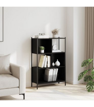 vidaXL Bookcase Black 72x28x109 cm Engineered Wood