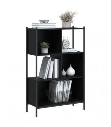 vidaXL Bookcase Black 72x28x109 cm Engineered Wood