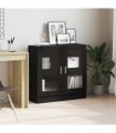 vidaXL Book Cabinet Black Oak 82.5 x 30.5 x 80 cm Engineered Wood