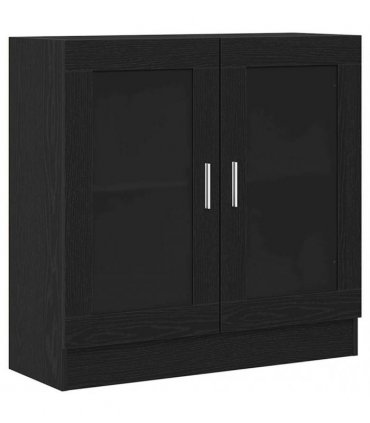 vidaXL Book Cabinet Black Oak 82.5 x 30.5 x 80 cm Engineered Wood