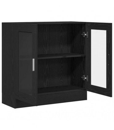 vidaXL Book Cabinet Black Oak 82.5 x 30.5 x 80 cm Engineered Wood