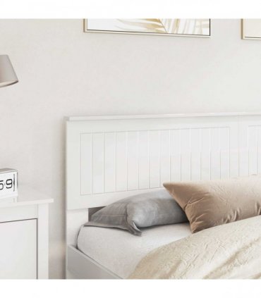 vidaXL Headboard Gloss White Engineered wood