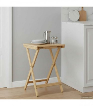 vidaXL Kitchen Table Folding Manual Natural 40 x 30 x 53.5 cm Bamboo