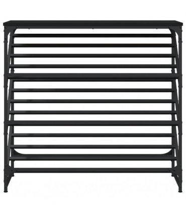 vidaXL Shoe Rack Black 90x30x85 cm Engineered Wood