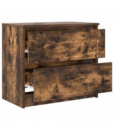 vidaXL TV Cabinet Smoked Oak 60x35x54 cm Engineered Wood
