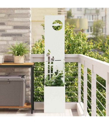 vidaXL Garden Privacy Screen White 32 x 32 x 150 cm Cold-rolled steel
