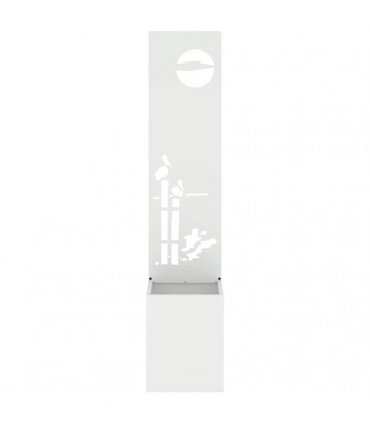 vidaXL Garden Privacy Screen White 32 x 32 x 150 cm Cold-rolled steel