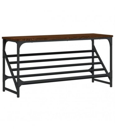 vidaXL Shoe Rack Brown Oak 90x30x45 cm Engineered Wood
