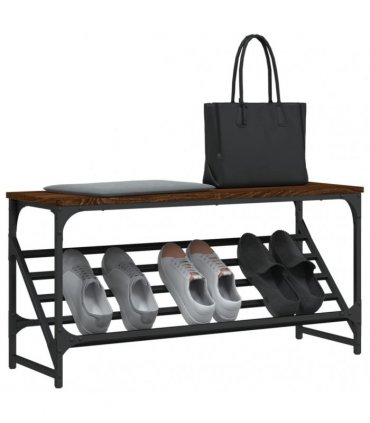 vidaXL Shoe Rack Brown Oak 90x30x45 cm Engineered Wood