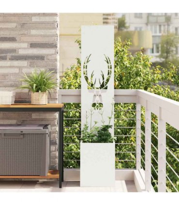 vidaXL Garden Privacy Screen White 32 x 32 x 150 cm Cold-rolled steel