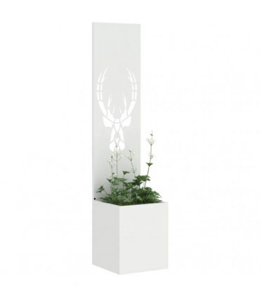 vidaXL Garden Privacy Screen White 32 x 32 x 150 cm Cold-rolled steel