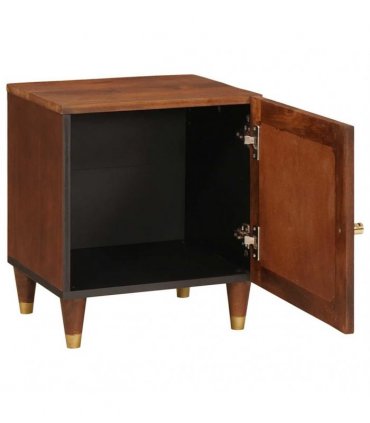 vidaXL Bedside Cabinet 2 pcs Brown 40 x 33.5 x 46 cm Solid Acacia wood