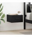 vidaXL Bedside Cabinet 2 pcs Black oak 35 x 35 x 20 cm Engineered wood