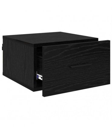 vidaXL Bedside Cabinet 2 pcs Black oak 35 x 35 x 20 cm Engineered wood