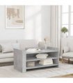 vidaXL Coffee Table Concrete Grey 100x50x50 cm Engineered Wood