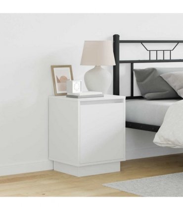 vidaXL Bedside Cabinet White 39 x 34.5 x 50 cm Engineered wood