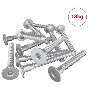 vidaXL Confirmat Screws 5000 pcs Silver Metal
