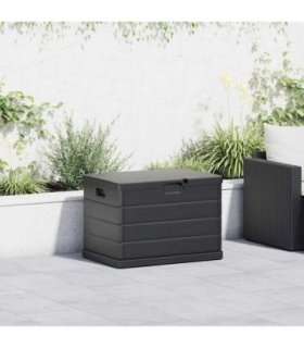 vidaXL Garden Storage Box Anthracite 77.5 x 54.5 x 53 cm Plastic
