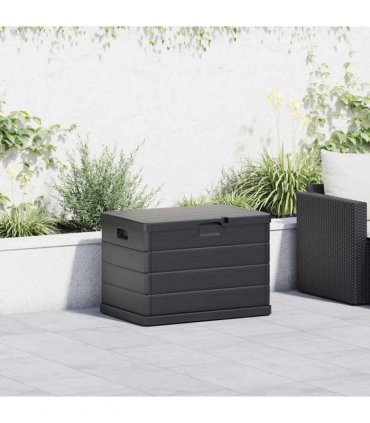 vidaXL Garden Storage Box Anthracite 77.5 x 54.5 x 53 cm Plastic