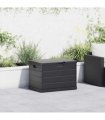 vidaXL Garden Storage Box Anthracite 77.5 x 54.5 x 53 cm Plastic