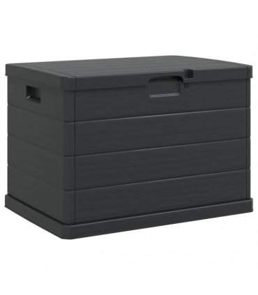 vidaXL Garden Storage Box Anthracite 77.5 x 54.5 x 53 cm Plastic