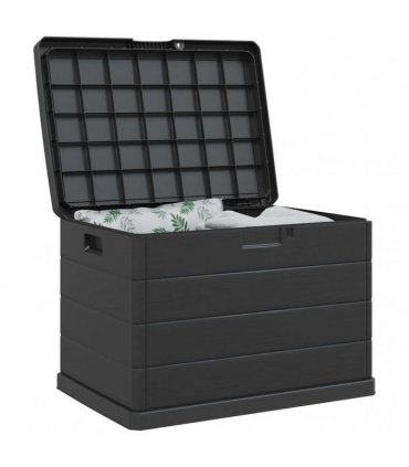 vidaXL Garden Storage Box Anthracite 77.5 x 54.5 x 53 cm Plastic