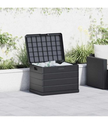 vidaXL Garden Storage Box Anthracite 77.5 x 54.5 x 53 cm Plastic