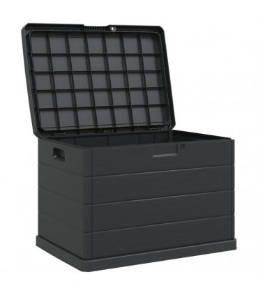 vidaXL Garden Storage Box Anthracite 77.5 x 54.5 x 53 cm Plastic
