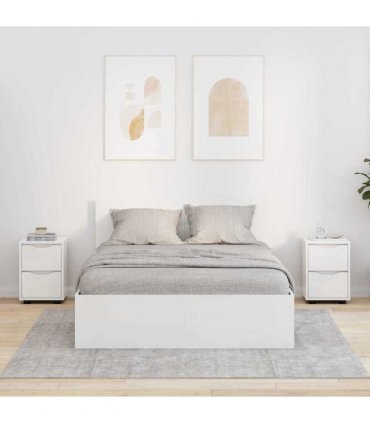 vidaXL Bedside Tables 2 pcs High Gloss White 30.5 x 30 x 43 cm