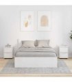 vidaXL Bedside Tables 2 pcs High Gloss White 30.5 x 30 x 43 cm