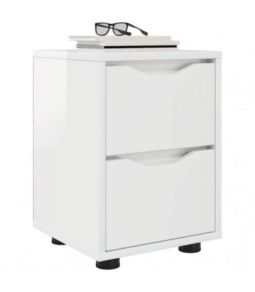 vidaXL Bedside Tables 2 pcs High Gloss White 30.5 x 30 x 43 cm