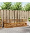 vidaXL Outdoor Sofa Set 3 pcs Natural Solid Acacia Wood
