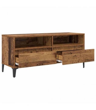 vidaXL TV Cabinet with Drawer Old Wood 100 x 34.5 x 44.5 cm