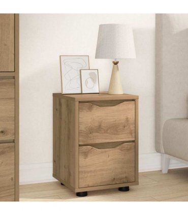 vidaXL Bedside Table Artisan Oak 30.5 x 30 x 43 cm Engineered Wood