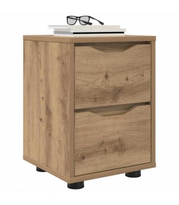 vidaXL Bedside Table Artisan Oak 30.5 x 30 x 43 cm Engineered Wood
