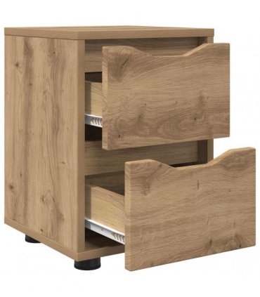 vidaXL Bedside Table Artisan Oak 30.5 x 30 x 43 cm Engineered Wood