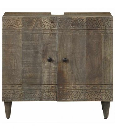 vidaXL Bathroom Sink Cabinet 62x33x58 cm Solid Wood Mango