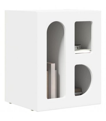 vidaXL Bedside Table ELST White 40 x 35 x 50 cm Engineered Wood