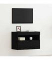 vidaXL TV Wall Cabinet Black oak 60 x 30 x 40 cm Engineered Wood