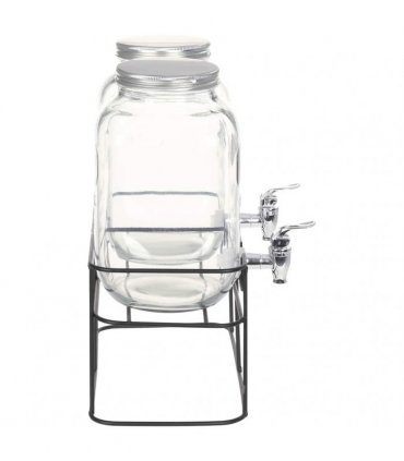 vidaXL Beverage Dispensers 2 pcs with Stand 2 x 4  L Glass