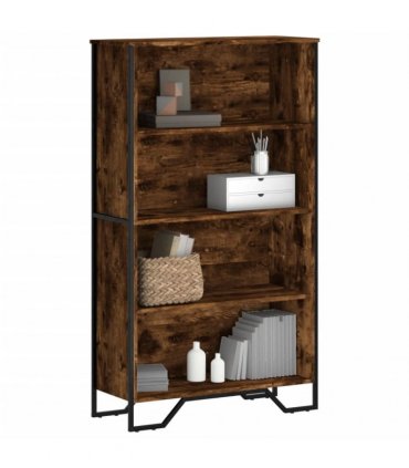 vidaXL Bookcase Smoked Oak 80x31x137.5 cm Engineered Wood