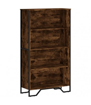 vidaXL Bookcase Smoked Oak 80x31x137.5 cm Engineered Wood