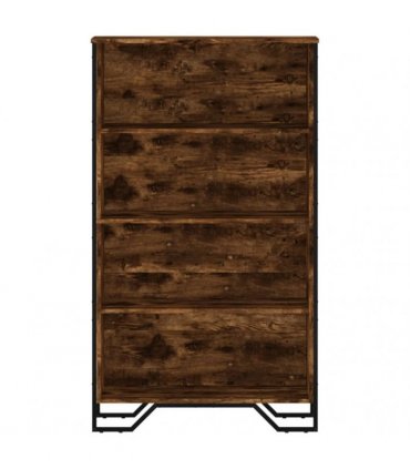 vidaXL Bookcase Smoked Oak 80x31x137.5 cm Engineered Wood
