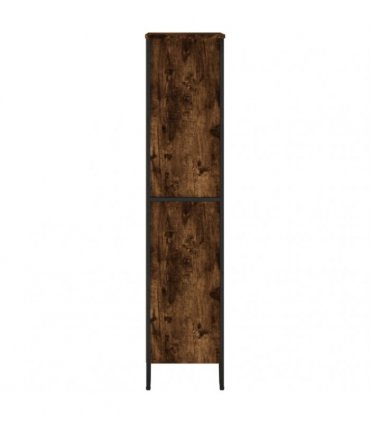 vidaXL Bookcase Smoked Oak 80x31x137.5 cm Engineered Wood