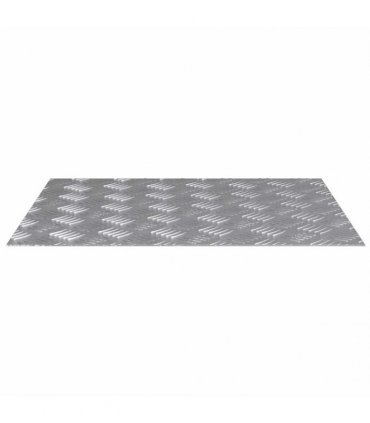 vidaXL Stair Tread Rectangular 4 pcs Silver 60 x 50 cm Aluminium